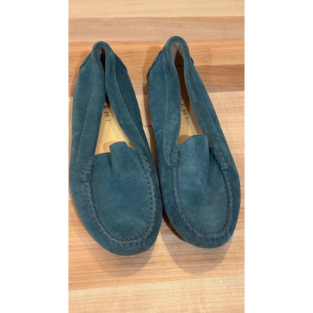 M. Gemi Loafers Feliz Suede Women Size 6.5 Green
